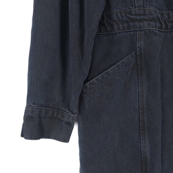 Etica Anthropologie The Mira‎ Denim Wrap Mini Dress Volume Sleeves Size SMALL - Picture 13 of 16